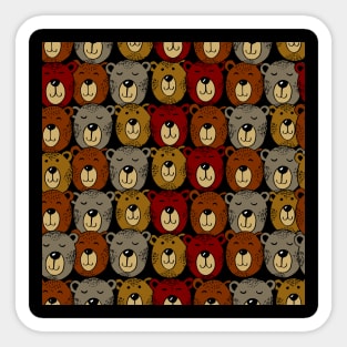 Cute bear seamless pattern background. Sticker